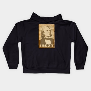 Franz Liszt musical notes Kids Hoodie